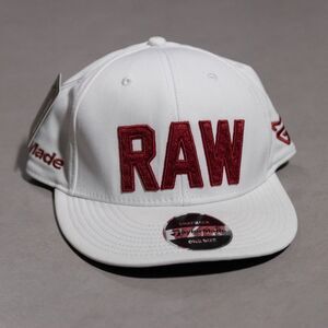 NEW TaylorMade RAW Tour White Low Crown Performance Golf Hat Snapback One Size